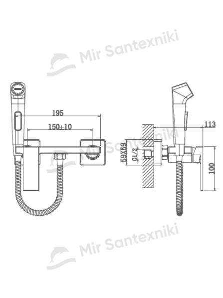 Смеситель для биде Debora DBR401-01G